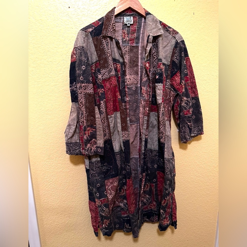 Jaded Gypsy Patchwork Long Sleeve Duster Coat
